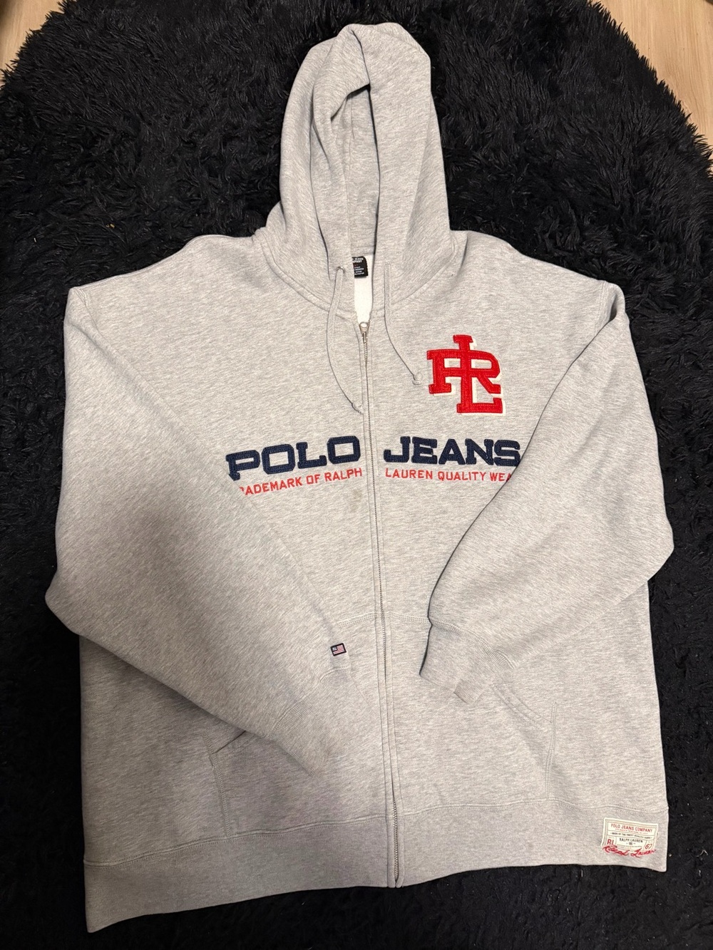 Polo Ralph Lauren Gray Zip-Up Hoodie Jacket